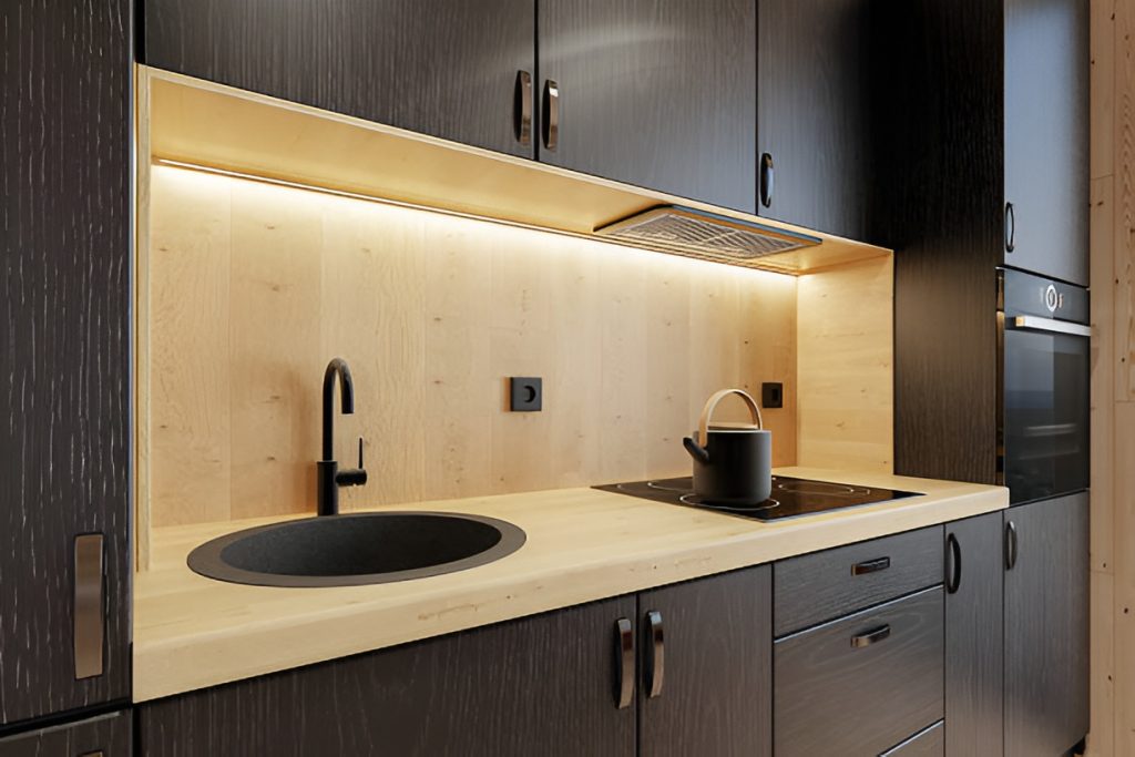 black oak kitchen cabinets